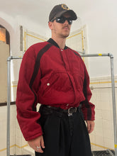 Load image into Gallery viewer, 1980s Armani Heavy Red Cotton Cropped Bomber with Black Contrast Trim Detailing - Size XL