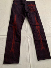 Load image into Gallery viewer, ss2008 Issey Miyake APOC Red Skeleton Leg Bone Pants - Size L
