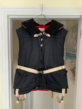 Load image into Gallery viewer, 1990s Armani Navy Pillow Neck Bondage Jacket with Removable Sleeves - Size L