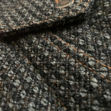 Load image into Gallery viewer, 1997 CDGH Charcoal Grey Textured Tweed Trucker Jacket - Size M