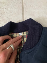 Load image into Gallery viewer, 1990s Armani Textured Nylon Bomber with Blue Contrast Seam Detail - Size XL
