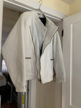 Load image into Gallery viewer, 1980s Issey Miyake White Dual Backzip Heavy Cotton Bomber Jacket with Asymmetric Closure - Size XL
