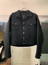 Load image into Gallery viewer, 1990s Dexter Wong Textured Synthetic Cropped Trucker Jacket - Size L