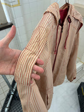 Load image into Gallery viewer, 1990s Armani Oversized Striped Jacket with Pleated Hood Detailing - Size OS