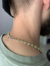 Load image into Gallery viewer, ss2021 Per Gotesson .925 Silver Plated Necklace with Green Crystals and Key - Size OS
