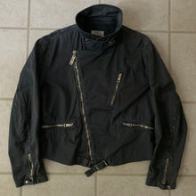 Load image into Gallery viewer, 1990s Armani Faded Grey Cotton Biker Jacket - Size M