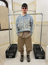 Load image into Gallery viewer, 1980s Marithe Francois Girbaud x Maillaparty Wide Intarsia Sweater with Button Collar Feature - Size L