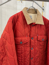 Load image into Gallery viewer, 1990s Armani Quilted Trucker Jacket w/ Leather Collar - Size L