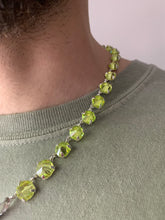 Load image into Gallery viewer, ss2021 Per Gotesson .925 Silver Plated Necklace with Green Crystals and Key - Size OS