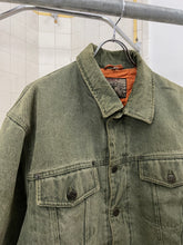 Load image into Gallery viewer, 1990s Armani Jeans Faded Green Trucker Jacket - Size L