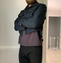 Load image into Gallery viewer, 1990s Dexter Wong Textured Synthetic Cropped Trucker Jacket - Size L