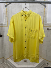 Load image into Gallery viewer, 1980s Marithe Francois Girbaud Rayon Button Up Shirt with Extended Collar Buttons - Size M