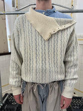 Load image into Gallery viewer, 1980s Marithe Francois Girbaud x Maillaparty Wavy Stripe Sweater with Neck Shoulder Seam Buttons - Size XL