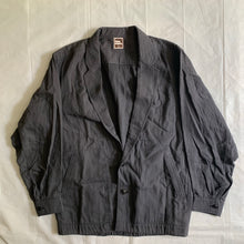 Load image into Gallery viewer, ss1983 Issey Miyake Charcoal Grey Textured Cotton Suit Set - Size L