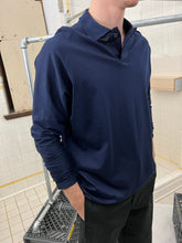 Load image into Gallery viewer, Late 1990s Mandarina Duck Navy Super Light Cotton Long Sleeve Polo - Size M