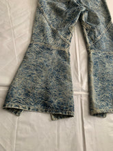 Load image into Gallery viewer, ss2007 Issey Miyake Rose Embossed Paneled Flared Denim Pants - Size XS