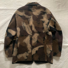 Load image into Gallery viewer, aw1997 Issey Miyake Wool Camo Blazer with Leather Trim - Size L