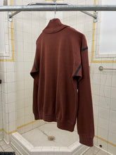 Load image into Gallery viewer, aw1983 Marithe Francois Girbaud x Maillaparty Burnt Red Sweater with Overlocked Neck and Waxed Seam Details - Size S