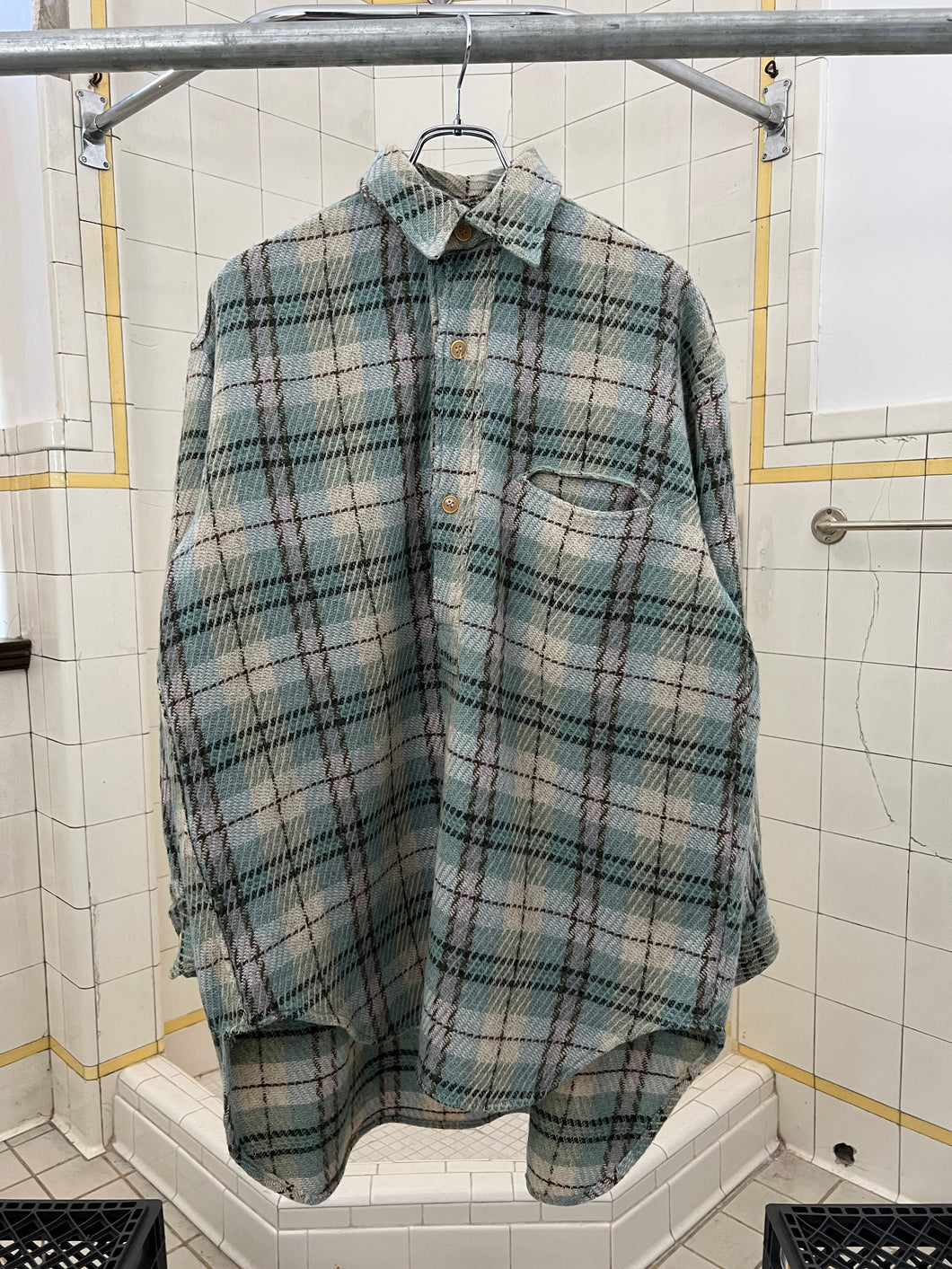 1980s Armani Heavy Weave Pullover Flannel - Size M