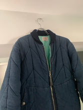 Load image into Gallery viewer, 1990s Armani Cropped Quilted Denim Bomber Jacket - Size L