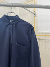 Load image into Gallery viewer, 1980s Marithe Francois Girbaud Navy Military Shirt with Shoulder Gathering Detail - Size S