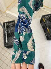 Load image into Gallery viewer, 1980s Marithe Francois Girbaud x Closed Graphic Pattern Shirt with Pleated Pocket Detailing - Size M