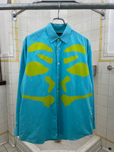 Load image into Gallery viewer, ss2004 Issey Miyake Electric Blue and Green Matisse Design Shirt - Size S