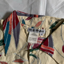 Load image into Gallery viewer, 1990s Armani Beige Graphic Rayon Shirt - Size L