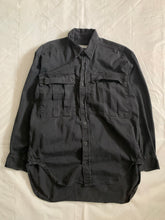 Load image into Gallery viewer, 1980s Katharine Hamnett Black Soft Cotton Oversized Military Shirt - Size XL