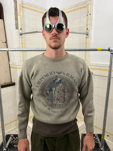 1980s Armani Beige Panda Graphic Sweater - Size S
